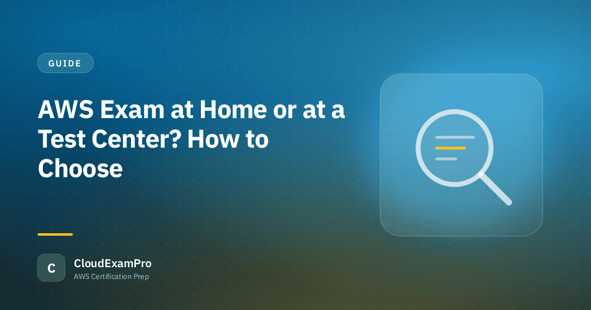 AWS Exam at Home or at a Test Center? How to Choose
